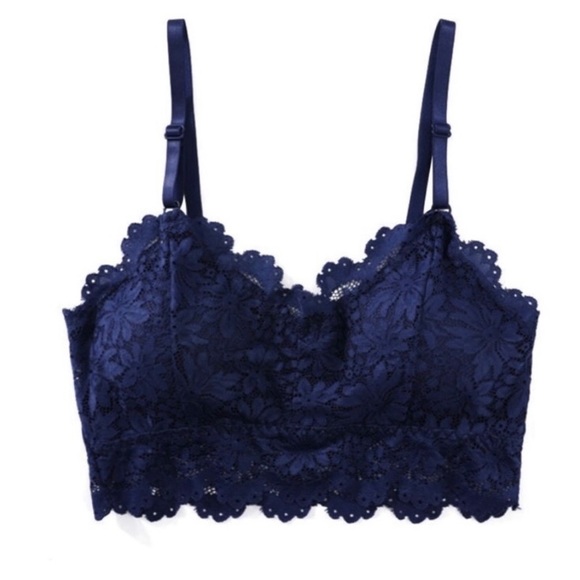 Blue Lace Bralette - One size fits most bra size 30 - 36 (A - C) - Picture 5 of 6